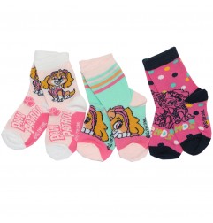 Paw Patrol Παιδικές Κάλτσες για κορίτσια σετ 3 ζευγάρια (VH0677 pink) - Κάλτσες κανονικές κορίτσι