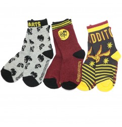 Harry Potter παιδικές κάλτσες για αγόρια σετ 3 ζευγάρια (VH0605 yellow) - Κάλτσες κανονικές αγόρι