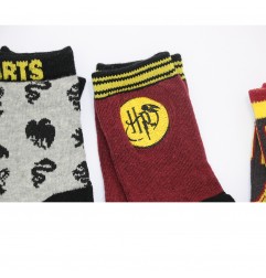Harry Potter παιδικές κάλτσες για αγόρια σετ 3 ζευγάρια (VH0605 yellow)