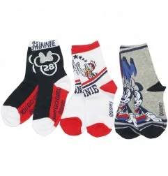 Disney Minnie Mouse Παιδικές κάλτσες για κορίτσια σετ 3 ζευγάρια (VH0606 navy) - Κάλτσες κανονικές κορίτσι