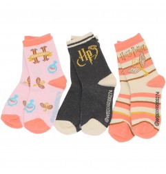 Harry Potter παιδικές κάλτσες για κορίτσια σετ 3 ζευγάρια (VH0645 coral) - Κάλτσες κανονικές κορίτσι