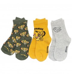 Disney Lion King παιδικές κάλτσες σετ 3 ζευγάρια (VH0636 yellow) - Κάλτσες κανονικές αγόρι