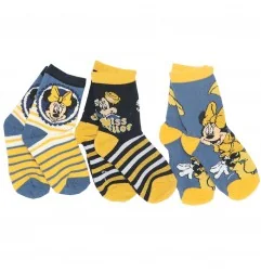 Disney Minnie Mouse Παιδικές κάλτσες για κορίτσια σετ 3 ζευγάρια (VH0649 blue) - Κάλτσες κανονικές κορίτσι