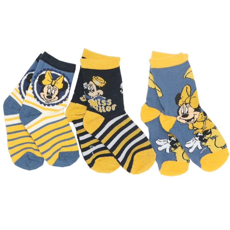Disney Minnie Mouse Παιδικές κάλτσες για κορίτσια σετ 3 ζευγάρια (VH0649 blue) Disney Minnie Mouse Παιδικές κάλτσες για κορίτσια σετ 3 ζευγάρια (VH0649 blue)