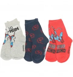 Marvel Spiderman παιδικές κάλτσες για αγόρια σετ 3 (VH0630 grey) - Κάλτσες κανονικές αγόρι