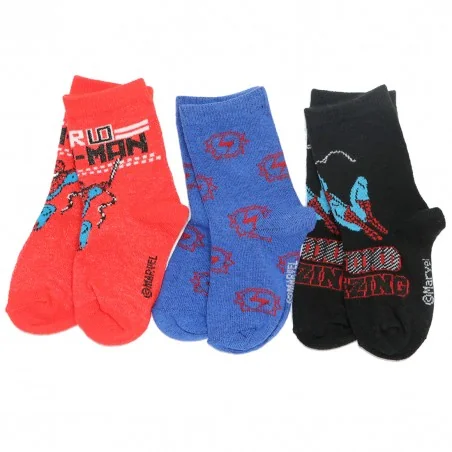 Marvel Spiderman παιδικές κάλτσες για αγόρια σετ 3 (VH0630 red) - Κάλτσες κανονικές αγόρι