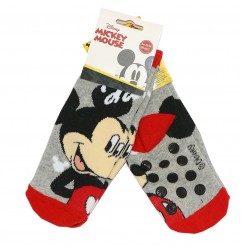 Disney Mickey Mouse Παιδικές Αντιολισθητικές Κάλτσες πετσετέ (HU0624 Grey) - Κάλτσες χειμωνιάτικες - αντιολισθητικές αγόρι