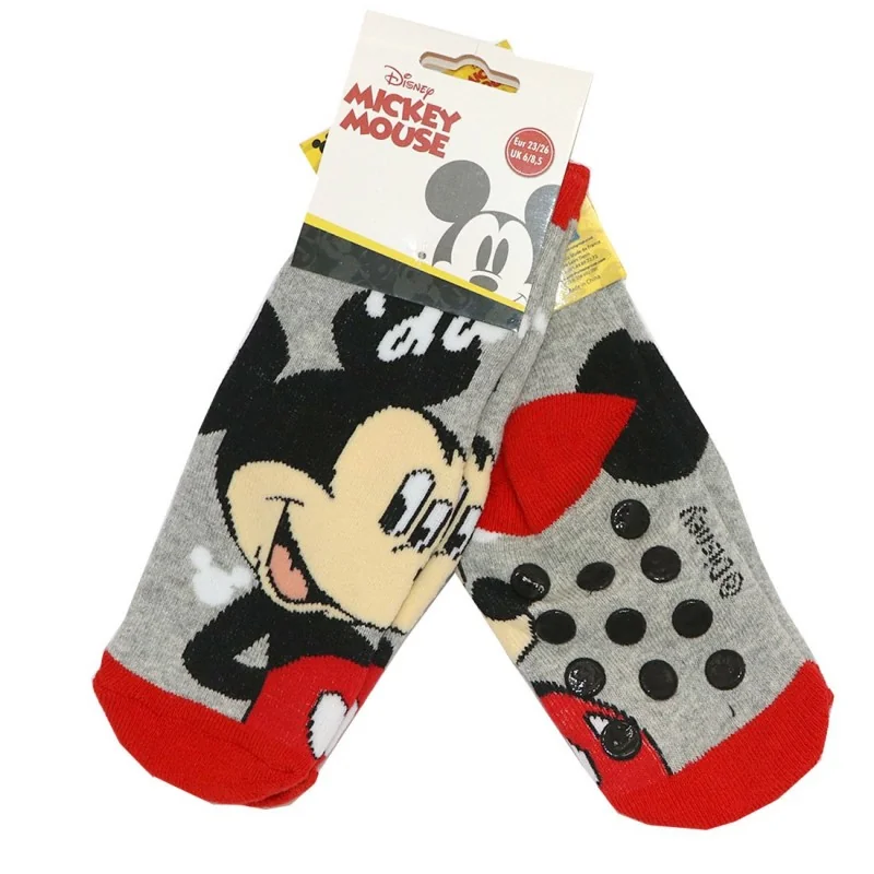 Disney Mickey Mouse Παιδικές Αντιολισθητικές Κάλτσες πετσετέ (HU0624 Grey) Disney Mickey Mouse Παιδικές Αντιολισθητικές Κάλτσες πετσετέ (HU0624 Grey)