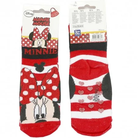 Disney Minnie Mouse Παιδικές Αντιολισθητικές Κάλτσες πετσετέ (TH0670R) - Κάλτσες χειμωνιάτικες - αντιολισθητικές κορίτσι