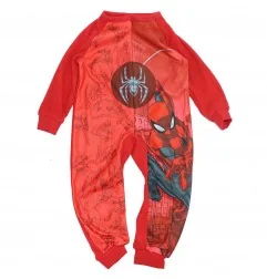 Marvel Spiderman ολόσωμη πιτζάμα fleece για αγόρια (HU2133 RED) - Ολόσωμες Πιτζάμες