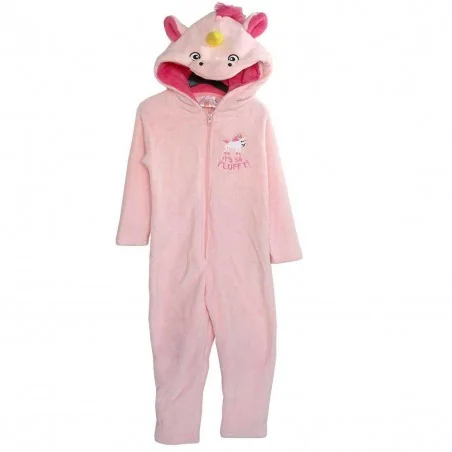 Minions ολόσωμη πιτζάμα fleece coral για κορίτσια (RH2240) - Ολόσωμες Πιτζάμες