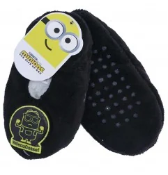 Minions Παιδικά παντοφλάκια αντιολισθητικά (HU0602Black) - Παντοφλάκια Χειμωνιάτικα αγόρι