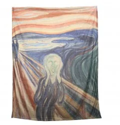 "Κραυγή" - Μουνκ Κουβέρτα Fleece Coral 150x200εκ (ART211003) - Κουβέρτες