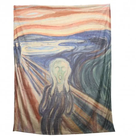 "Κραυγή" - Μουνκ Κουβέρτα Fleece Coral 150x200εκ (ART211003) - Κουβέρτες