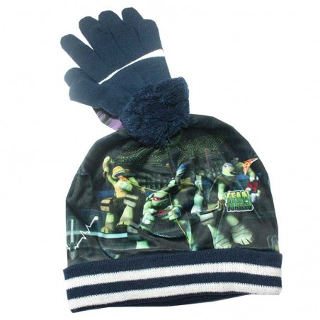 Ninja Turtles Χειμωνιάτικο Σετ Σκουφάκι, γάντια (PH4181A) - Σκούφοι-Γάντια -Κασκόλ