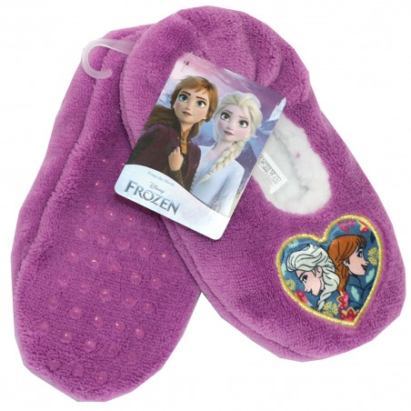Disney Frozen Παιδικά παντοφλάκια αντιολισθητικά (VH0609 purple) - Παντοφλάκια Χειμωνιάτικα κορίτσι