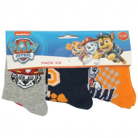 Paw Patrol παιδικές κάλτσες σετ 3 ζευγάρια (VH0631 navy) - Κάλτσες κανονικές αγόρι