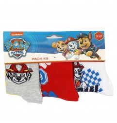 Paw Patrol παιδικές κάλτσες σετ 3 ζευγάρια (VH0631 red) - Κάλτσες κανονικές αγόρι