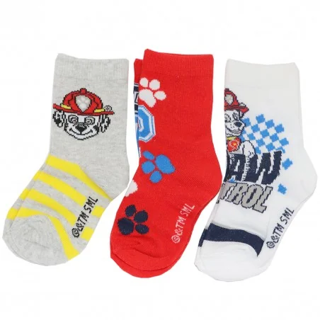 Paw Patrol παιδικές κάλτσες σετ 3 ζευγάρια (VH0631 red)