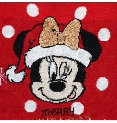 Disney Minnie Mouse παιδικό πλεκτό χριστουγεννιάτικο πουλόβερ (HU1242RED)