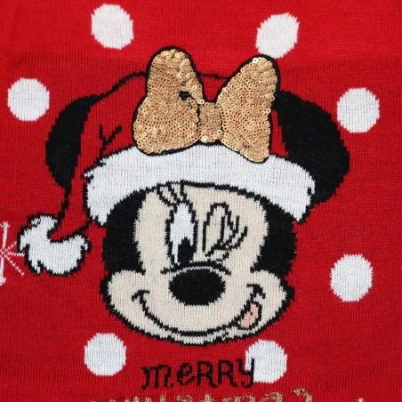 Disney Minnie Mouse παιδικό πλεκτό χριστουγεννιάτικο πουλόβερ (HU1242RED)