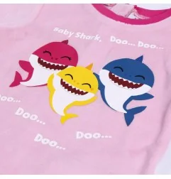 Βρεφική Βελουτέ Πιτζάμα Baby Shark για Κορίτσια - Σετ 2 Τεμαχίων (Ροζ) (2200006326) - Πιτζάμες