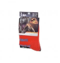 Jurassic World παιδικές κάλτσες σετ 3 ζευγάρια (VH0624 red)