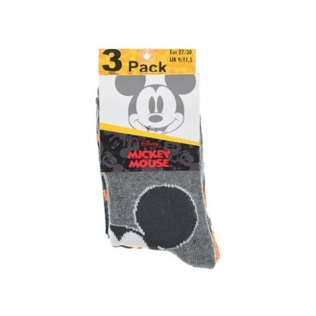 Disney Mickey Mouse Παιδικές Κάλτσες Για αγόρια σετ 3 ζευγάρια (VH0629 d.grey)