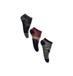 Captain Marvel Γυναικείες Κοντές Κάλτσες σετ 3 ζευγάρια (VH3630 black)