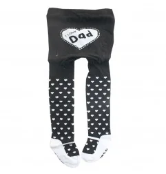 Βρεφικό Καλσόν Μαύρο "I Love Dad" με Μοτίβο Καρδιές (T60F) - Βρεφικό καλσόν