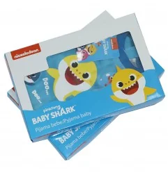 Βρεφική Βελουτέ Πυτζάμα Baby Shark για Αγόρια - Σετ 2 Τεμαχίων (Μπλε) (2200006325)