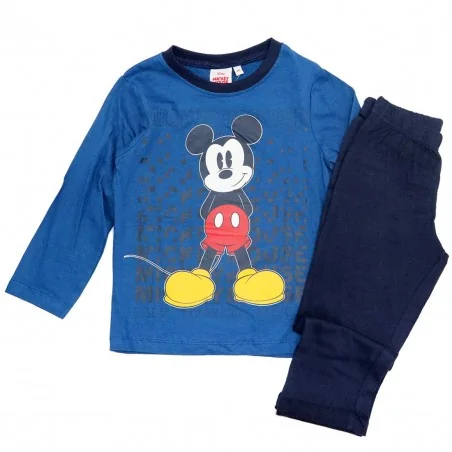 Disney Mickey Mouse Βαμβακερή πιτζάμα για αγόρια (VH2018 blue) - Χειμωνιάτικες / εποχιακές πιτζάμες