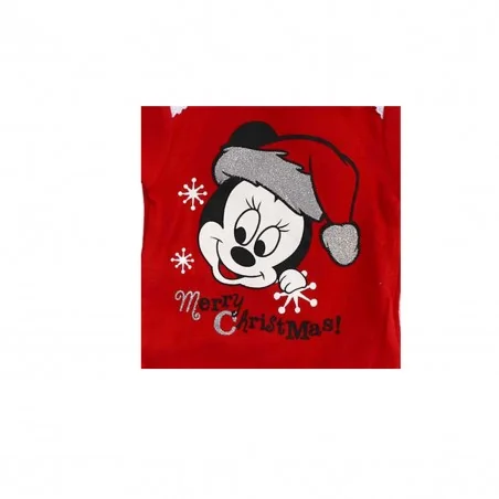 Χριστουγεννιάτικο Σετ 2 τμχ Disney Baby "Minnie Mouse" - Βρεφικά Κοντομάνικα Ζιπουνάκια 100% Βαμβακερά (PH5660)