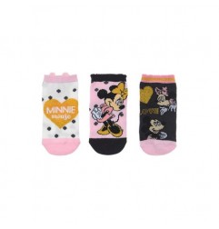 Disney Baby Minnie Mouse βρεφικές κάλτσες σετ 3 ζευγάρια (VH0682 white) - Βρεφικές Κάλτσες κορίτσι