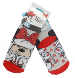 Disney Minnie Mouse Παιδικές Αντιολισθητικές Κάλτσες πετσετέ για κορίτσια (VH0657 grey) - Κάλτσες χειμωνιάτικες - αντιολισθητ...