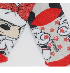 Disney Minnie Mouse Παιδικές Αντιολισθητικές Κάλτσες πετσετέ για κορίτσια (VH0657 grey)