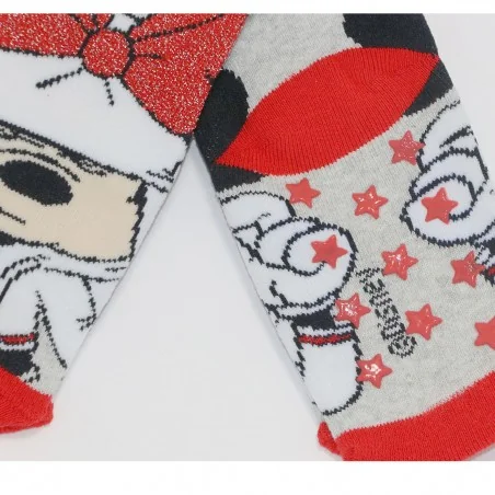 Disney Minnie Mouse Παιδικές Αντιολισθητικές Κάλτσες πετσετέ για κορίτσια (VH0657 grey)