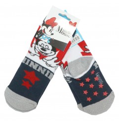 Disney Minnie Mouse Παιδικές Αντιολισθητικές κάλτσες πετσετέ για κορίτσια (VH0657 navy) - Κάλτσες χειμωνιάτικες - αντιολισθητ...