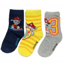 Paw Patrol παιδικές κάλτσες σετ 3 ζευγάρια (VH0633 grey) - Κάλτσες κανονικές αγόρι