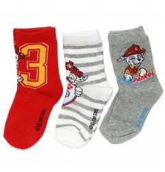 Paw Patrol παιδικές κάλτσες σετ 3 ζευγάρια (VH0633 red) - Κάλτσες κανονικές αγόρι
