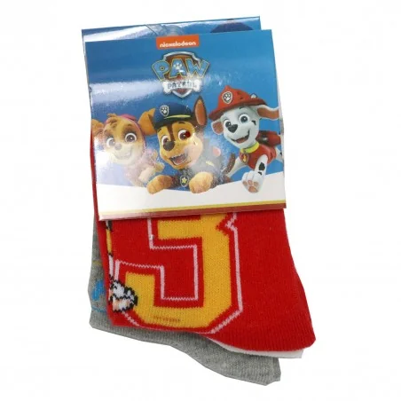 Paw Patrol παιδικές κάλτσες σετ 3 ζευγάρια (VH0633 red)