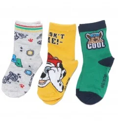 Paw Patrol παιδικές κάλτσες σετ 3 ζευγάρια (VH0620 green) - Κάλτσες κανονικές αγόρι