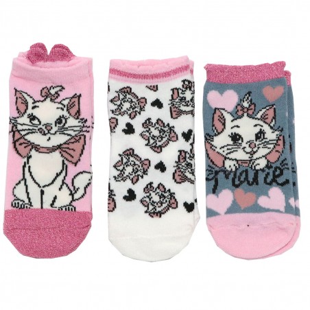 Disney Baby Marie βρεφικές κάλτσες σετ 3 ζευγάρια (VH0664 pink) - Βρεφικές Κάλτσες κορίτσι
