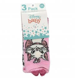 Disney Baby Marie βρεφικές κάλτσες σετ 3 ζευγάρια (VH0664 pink)