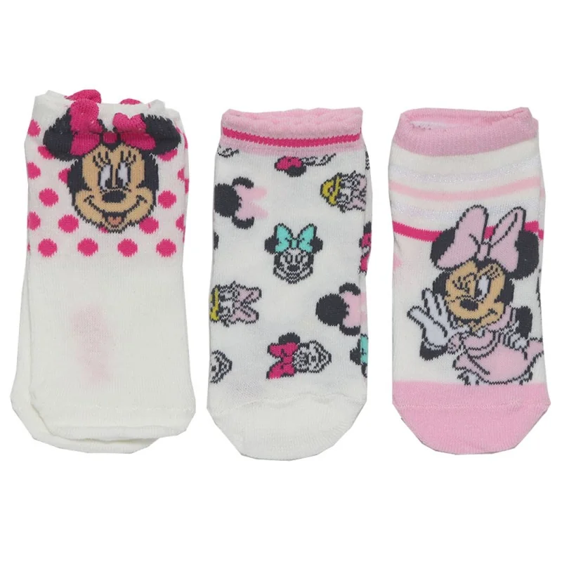 Βρεφικές Κοντές Κάλτσες Disney Minnie Mouse - Σετ 3 Ζευγάρια (Λευκό/Ροζ/Πουά) (VH0601 white) Βρεφικές Κοντές Κάλτσες Disney Minnie Mouse - Σετ 3 Ζευγάρια (Λευκό/Ροζ/Πουά) (VH0601 white)