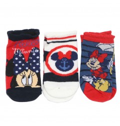 Disney Baby Minnie Mouse βρεφικές κάλτσες σετ 3 ζευγάρια (VH0647 red) - Βρεφικές Κάλτσες κορίτσι
