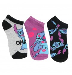 Disney Lilo & Stitch γυναικείες κοντές κάλτσες σετ 3 ζευγάρια (VH3607 grey) - Γυναικείες Κάλτσες