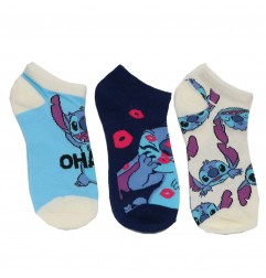 Disney Lilo & Stitch γυναικείες κοντές κάλτσες σετ 3 ζευγάρια (VH3607 blue) - Γυναικείες Κάλτσες