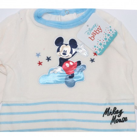 Disney Baby Mickey Mouse Βρεφικό βελούδινο Φορμάκι (DIS BMB 51 05 A012 VELOUR)