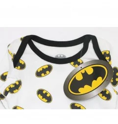 Batman Βρεφικό Μακρυμάνικο Ζιπουνάκι All-Over Print - Λευκό/Μαύρο (BAT 51 01 280) - Μακρυμάνικα ζιπουνάκια απλά